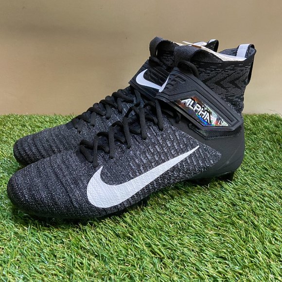 Nike Alpha Menace Elite 2 Flyknit Football Cleats Black AO3374-001 Mens NEW